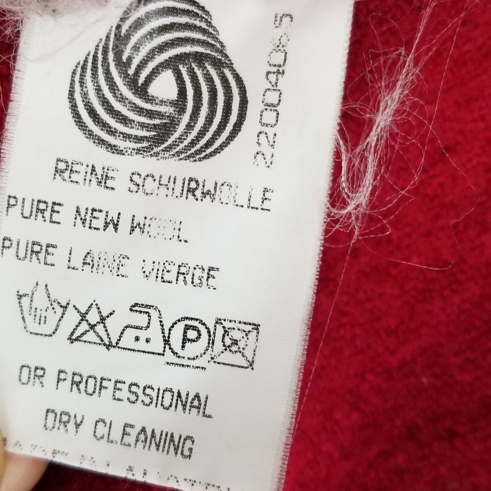 Geiger Collections 42 Red Long Button Front Wool … - image 5